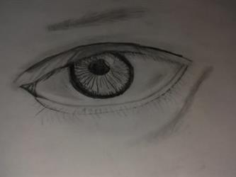 Pencil drawing of an eye