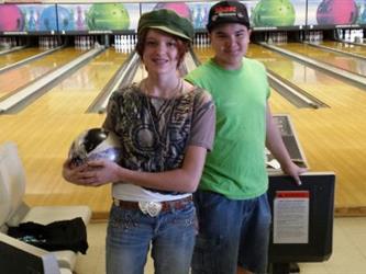 Two Students Bowling